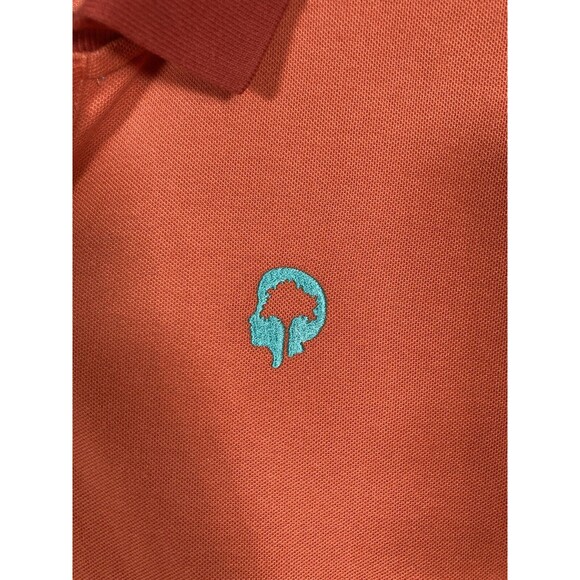 Outdoor Afro REI Co-op Mens 2XL Short Sleeve Polo Shirt Orange Casual Collared - Picture 3 of 6